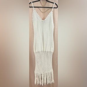 Elegant Cream Crochet Dress